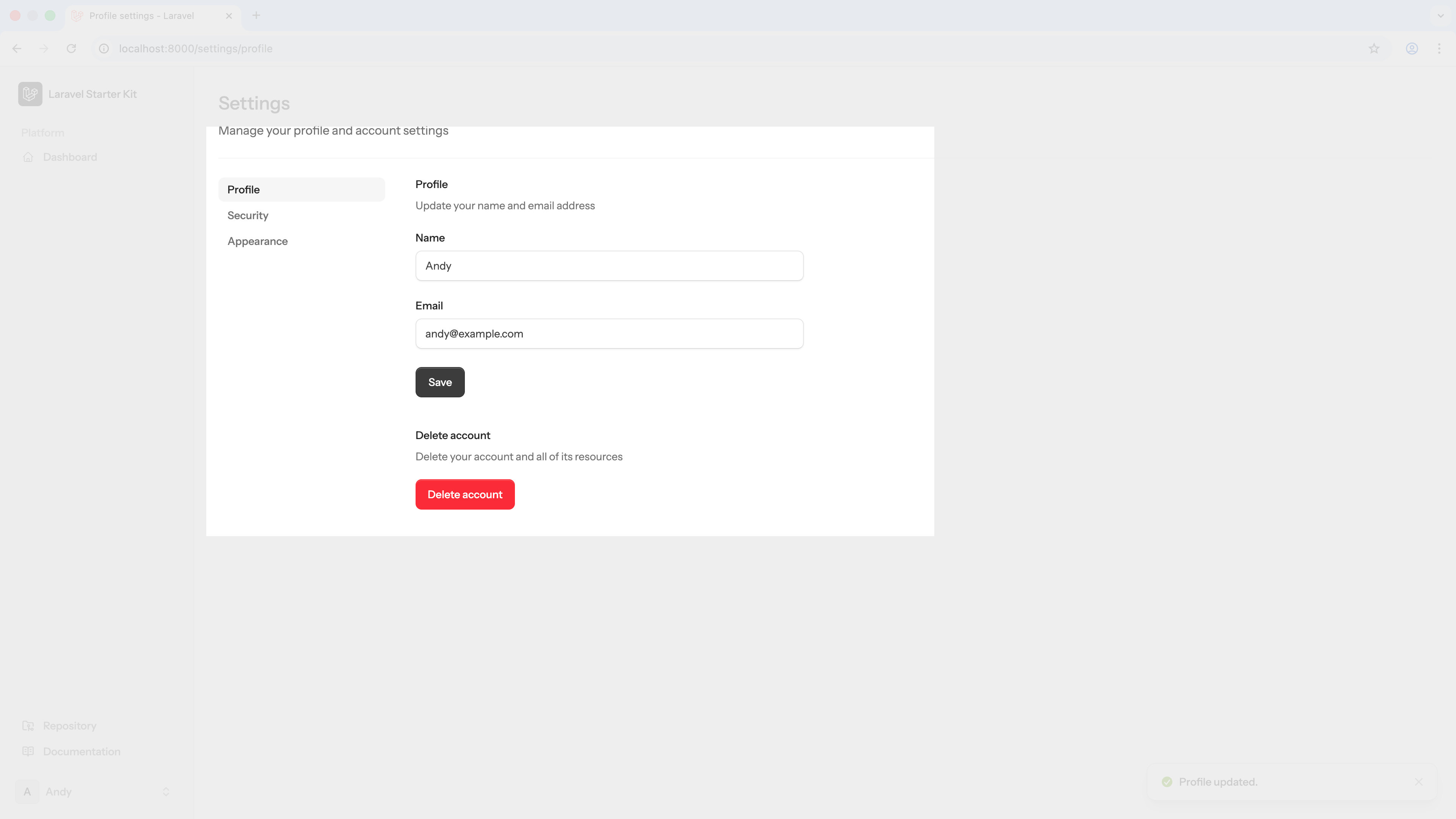 Screenshot representing how only a small fraction of the viewport is visible when using screen magnification